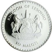 10 Maloti Coronation of King Letsie III obverse image