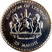 25 Maloti - Moshoeshoe II International Year of Disabled Persons obverse image