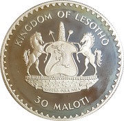 30 Maloti - Moshoeshoe II Wedding of Prince Charles and Lady Diana obverse image