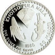 50 Maloti - Moshoeshoe II Moshoeshoe I, Lesotho, 1980 reverse image