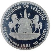50 Maloti - Moshoeshoe II Commonwealth Membership obverse image