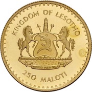 250 Maloti Coronation of King Letsie III obverse image