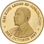 250 Maloti Coronation of King Letsie III, Lesotho, 1997 reverse image