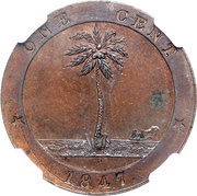 1 Cent Pattern reverse image