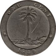 1 Cent Pattern reverse image