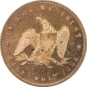 ½ Dollar Pattern, Liberia, 1889 reverse image