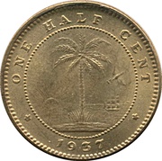 ½ Cent reverse image