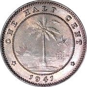 ½ Cent reverse image