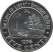 5 Cents, Liberia, 1960-1990 reverse image