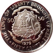 50 Cents O.A.U. Meeting, Liberia, 1979 reverse image