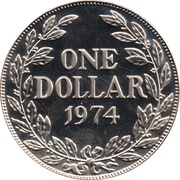 1 Dollar, Liberia, 1966-1975 reverse image