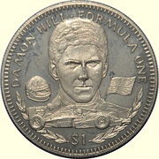 1 Dollar Damon Hill, Liberia, 1994 reverse image