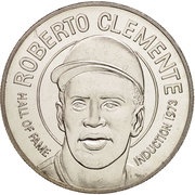 1 Dollar Roberto Clemente - Hall of Fame, Liberia, 1994 reverse image
