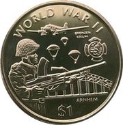 1 Dollar The Battle of Arnhem, Liberia, 1997 reverse image