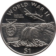 1 Dollar Raid on the Dams, Liberia, 1997 reverse image