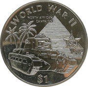 1 Dollar North African Campaign, Liberia, 1997 reverse image