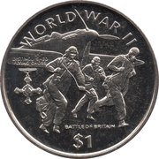 1 Dollar Battle of Britain, Liberia, 1997 reverse image