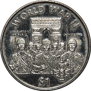 1 Dollar Liberation of Paris reverse image