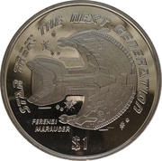 1 Dollar Ferengi Marauder, Liberia, 1997 reverse image