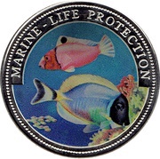 1 Dollar Marine-life Protection, Liberia, 1997 reverse image