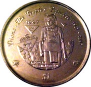 1 Dollar Angolan Minefield, Liberia, 1997 reverse image