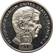 1 Dollar President Ronald Reagan, Liberia, 1998 reverse image