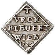 1 Kreuzer Siege coinage, Austria, 1529 reverse image