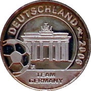1 Dollar XVIII Football Word Cup, Liberia, 2004 reverse image