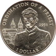 1 Dollar Ordination of a Priest, Liberia, 2005 reverse image