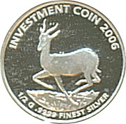 1 Dollar Krugerrand, Liberia, 2006 reverse image