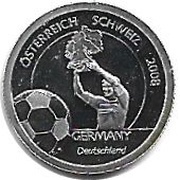 1 Dollar European Football Championship 2008 - Team Germany, Liberia, 2008 reverse image