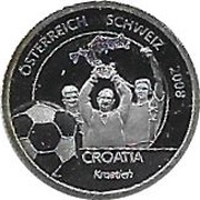 1 Dollar Croatia, Liberia, 2008 reverse image