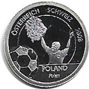 1 Dollar Poland, Liberia, 2008 reverse image