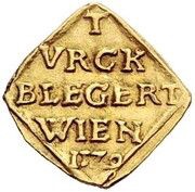 ¼ Ducat Siege coinage, Austria, 1529 reverse image
