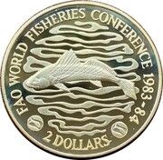 2 Dollars FAO World Fisheries Conference reverse image