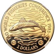 2 Dollars FAO World Fisheries Conference reverse image