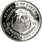 5 Dollars Damon Hill obverse image