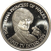 5 Dollars Princess Diana - First TV Interview, Liberia, 1997 reverse image