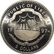 5 Dollars Princess Diana - Official Portrait obverse image