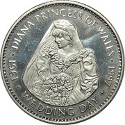 5 Dollars Princess Diana - Wedding Day, Liberia, 1997 reverse image
