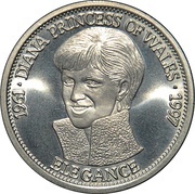 5 Dollars Princess Diana - Elegance, Liberia, 1997 reverse image