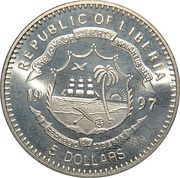 5 Dollars Princess Diana - Queen Elizabeth II obverse image