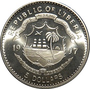 5 Dollars Princess Diana - Engagement obverse image