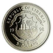 5 Dollars Year of the Tiger obverse image