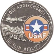5 Dollars Berlin Airlift, Liberia, 1998 reverse image