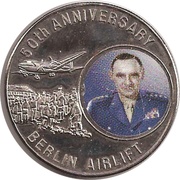 5 Dollars Berlin Airlift, Liberia, 1998 reverse image