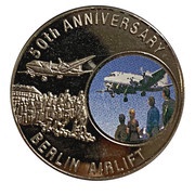 5 Dollars Berlin Airlift, Liberia, 1998 reverse image