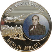 5 Dollars Berlin Airlift, Liberia, 1998 reverse image