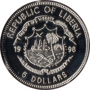 5 Dollars In Memory of Princess Diana obverse image