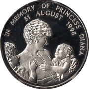 5 Dollars In Memory of Princess Diana reverse image
